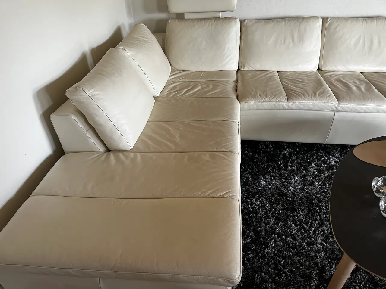 Billede 2 - Lædersofa med chaiselong 