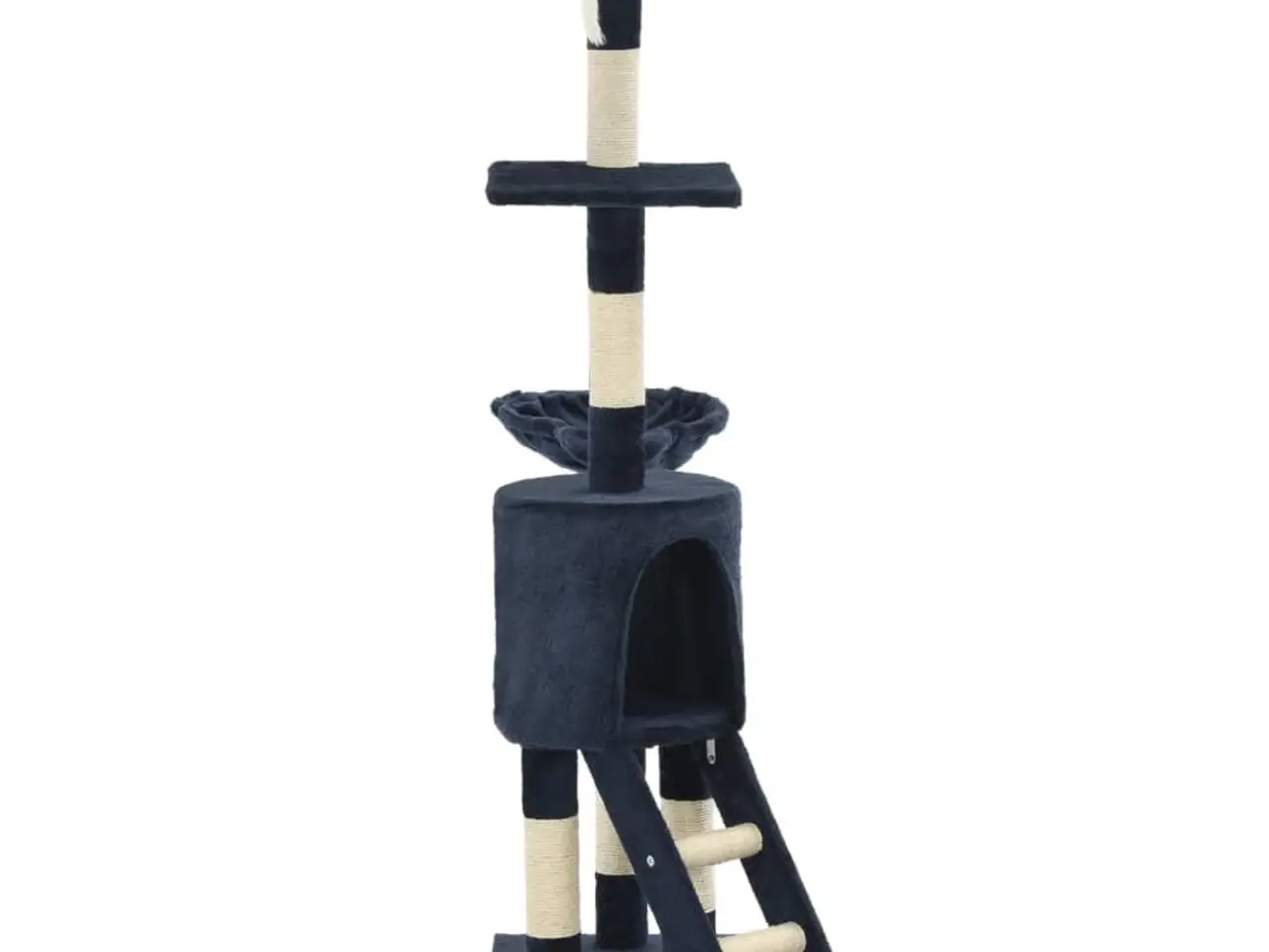 Billede 4 - Kradsetræ til katte 138 cm - mørkeblå med sisal-kradsestolper