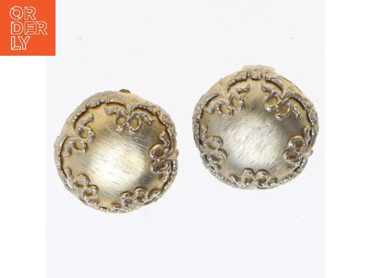 Billede 1 - Runde clips øreringe i guldfarvet metal Ø 2,5 cm (str. Ø 2,5 cm)