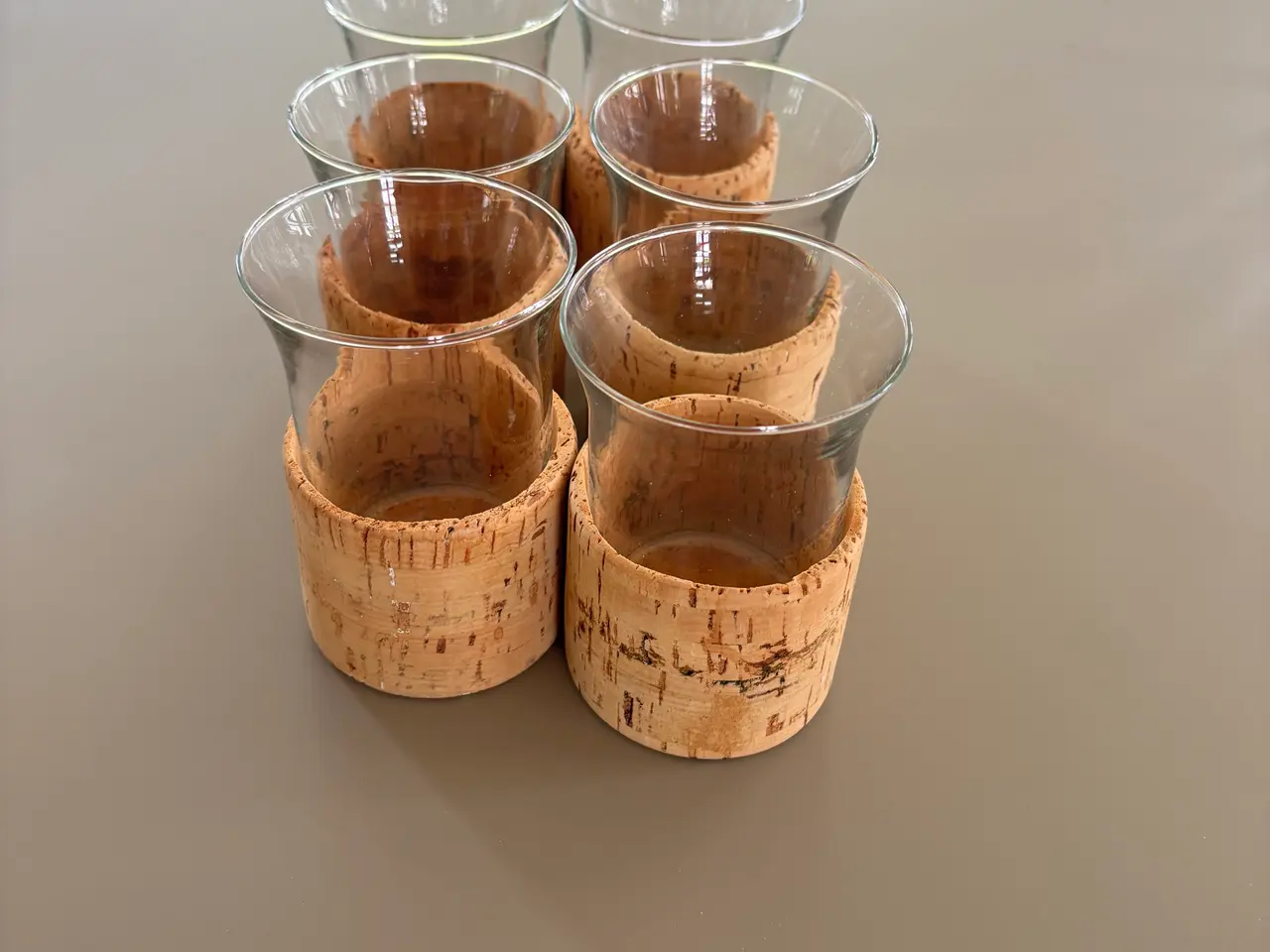 Billede 1 - Klassiske vintage glas med korkholdere – 6 stk. i