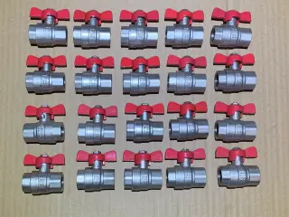 20 stk kuglehaner 1/2" muffe / muffe