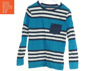 Langærmet stribet bluse med lomme fra H&M (str. 128)