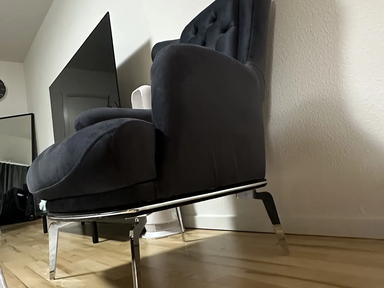 Billede 4 - Velour sofasæt med loungestol & sofabord.