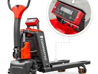 ForkLion PREMIUM El-palleløfter med vægt og støttehjul, 1500 kg kapacitet, inkl. batteri og oplader
