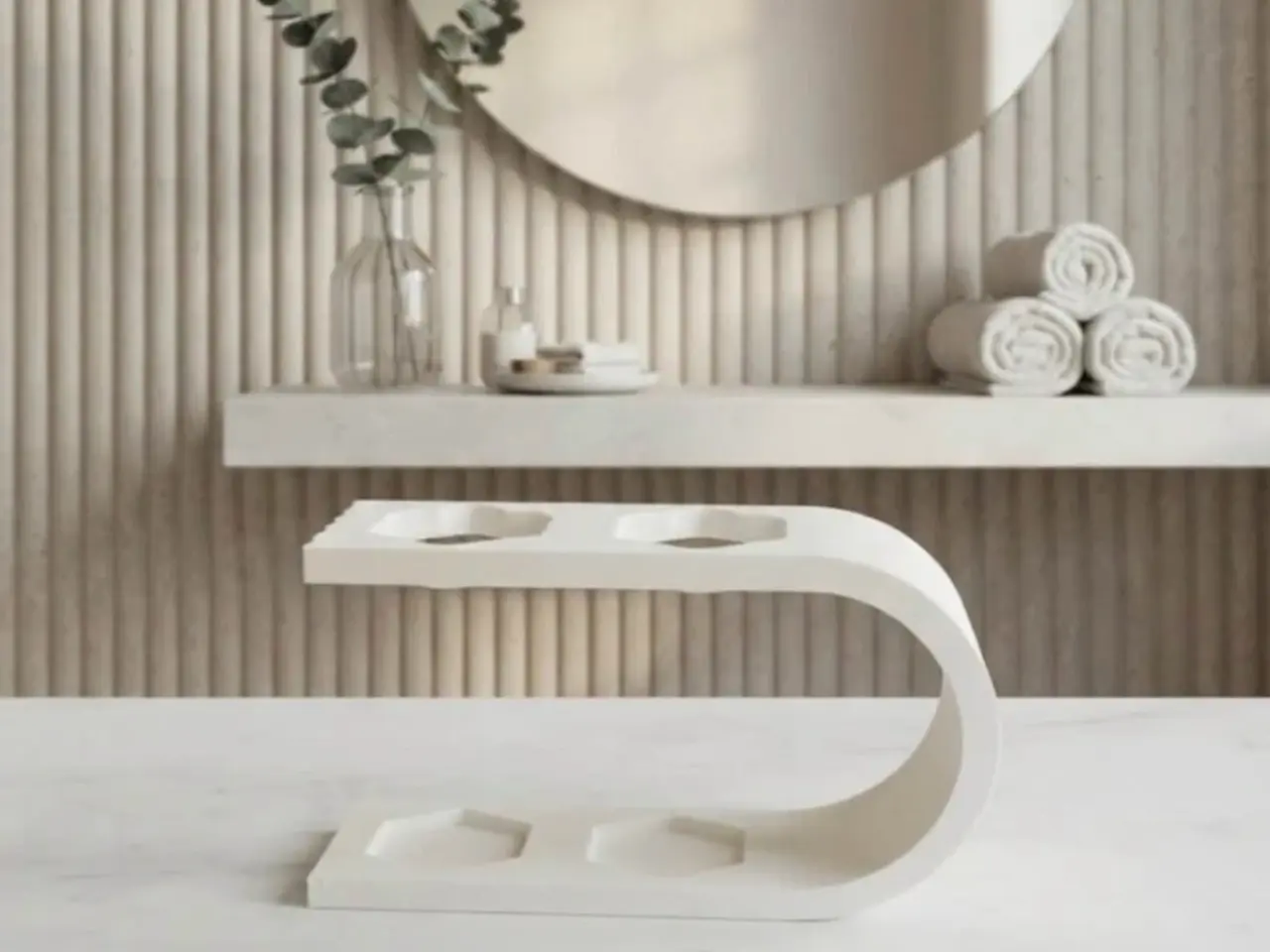 Billede 2 - ✨ Elegant 3D-printet tandbørsteholder til badevære