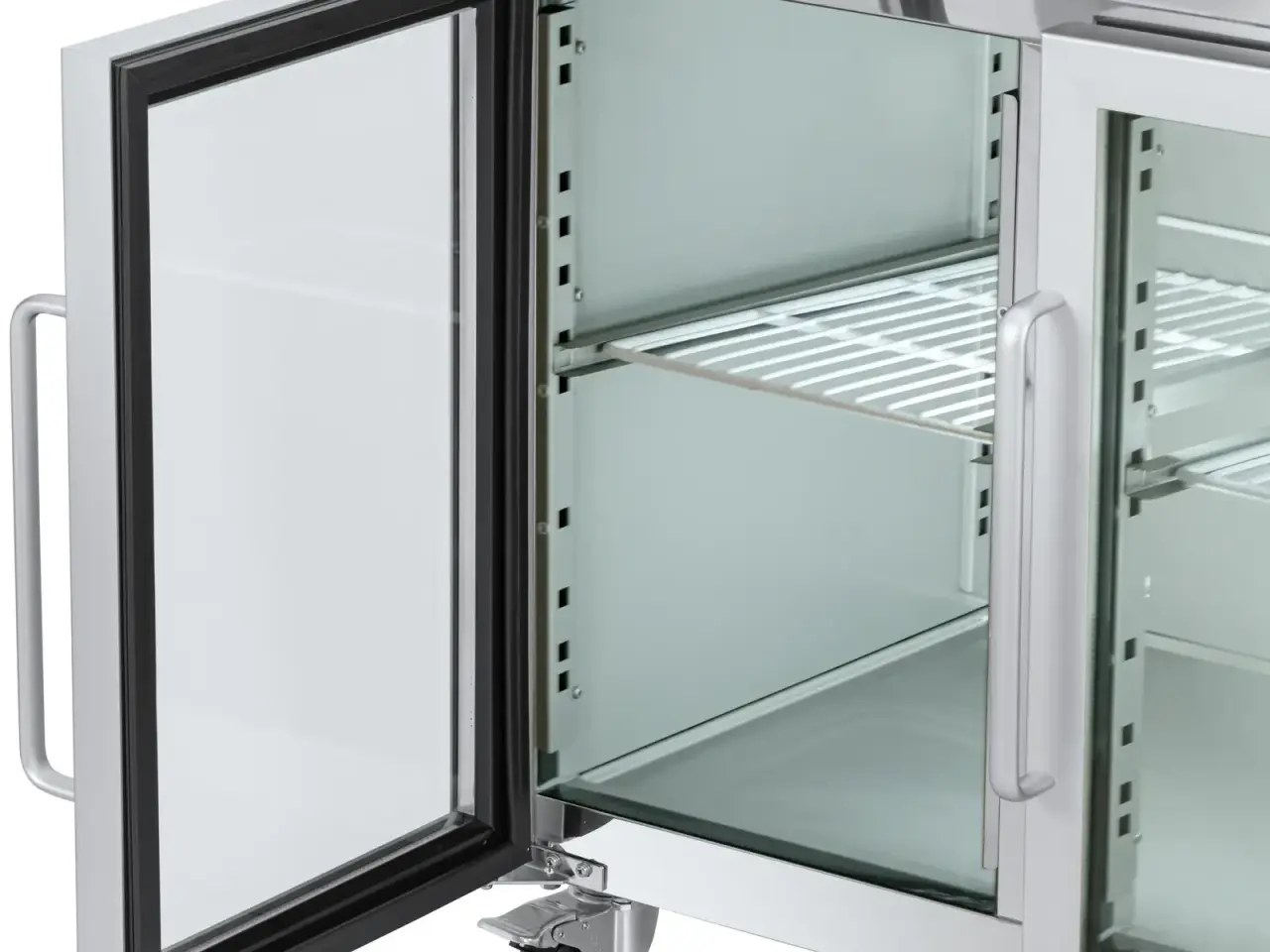 Billede 3 - Kølebord med hjul – 280 l – 2 køleskabe