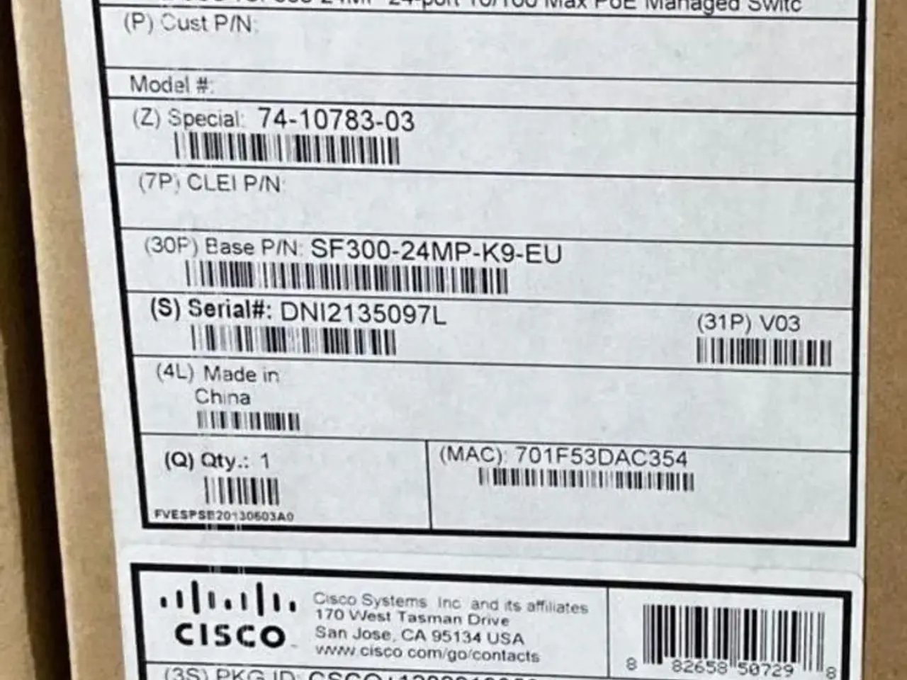 Billede 1 - Cisco SF300-24MP 24-port PoE Managed Switch – NY