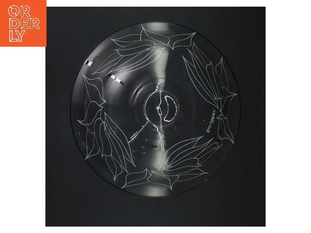 Billede 2 - Dekorativ glasskål (str. 24x10 cm)