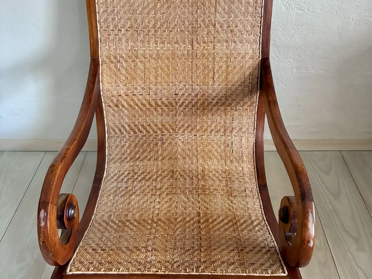 Billede 9 - Teak loungestol med fransk flet
