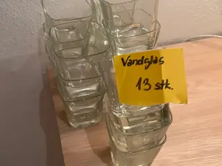 Flotte firkantet vandglas