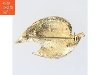 Delfinbroche med lyserøde sten (str. 4,5 x 3 cm)