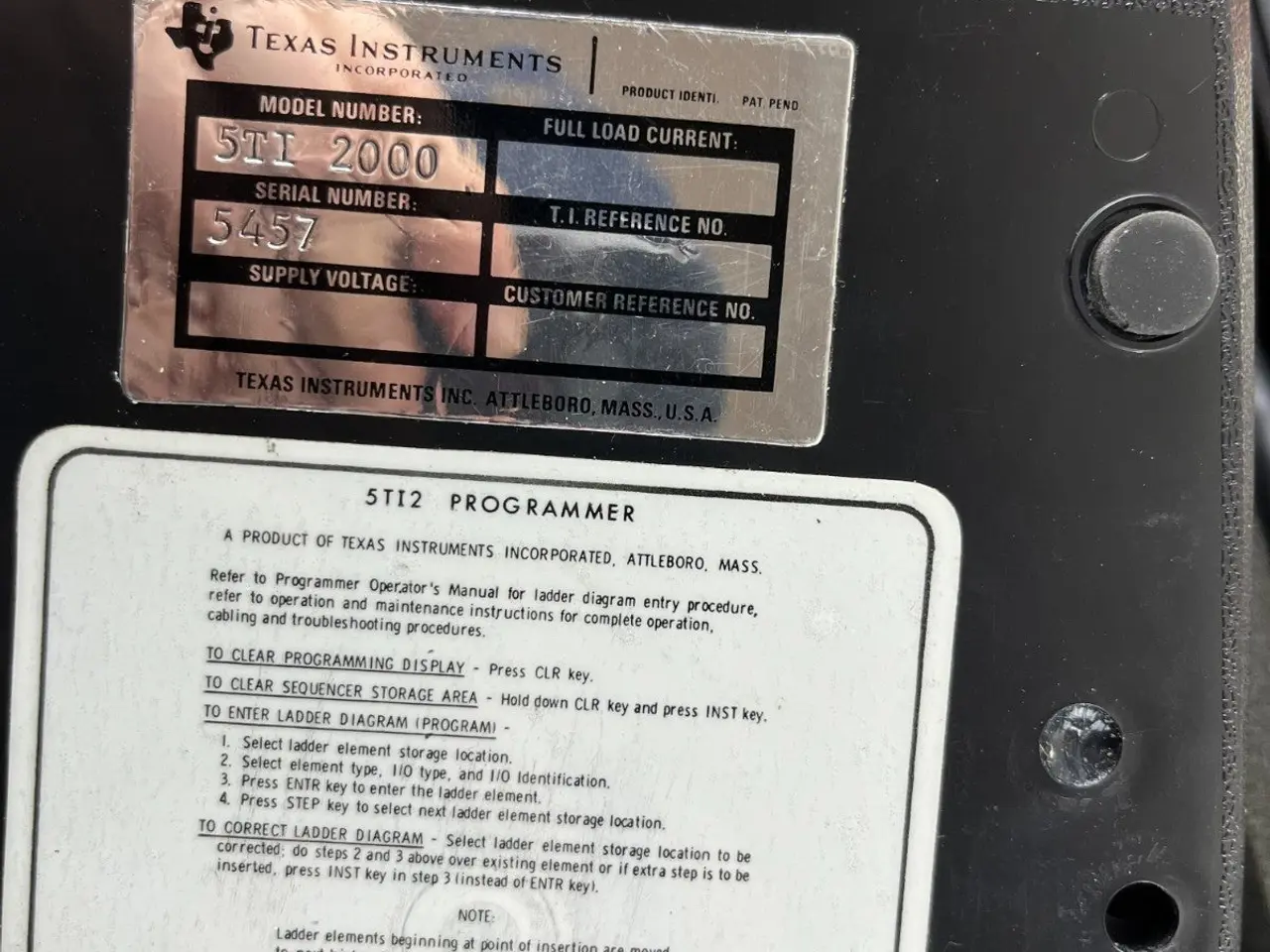 Billede 8 - Texas Instruments 5TI-2000 PLC Programmer in Case