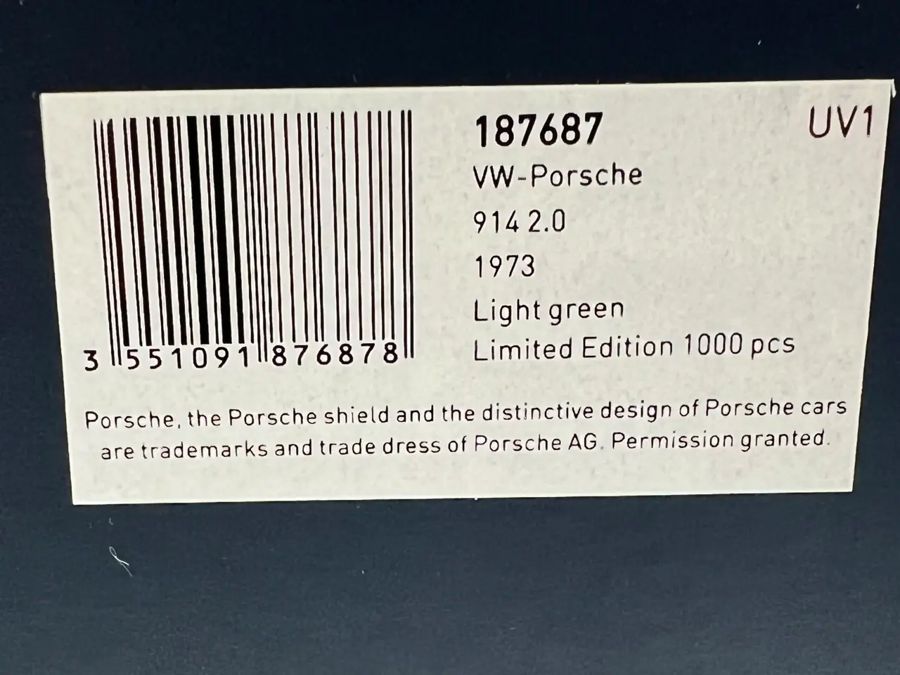 Billede 9 - 1973 VW-Porsche 914 2.0 - 1:18 Flot og detaljeret