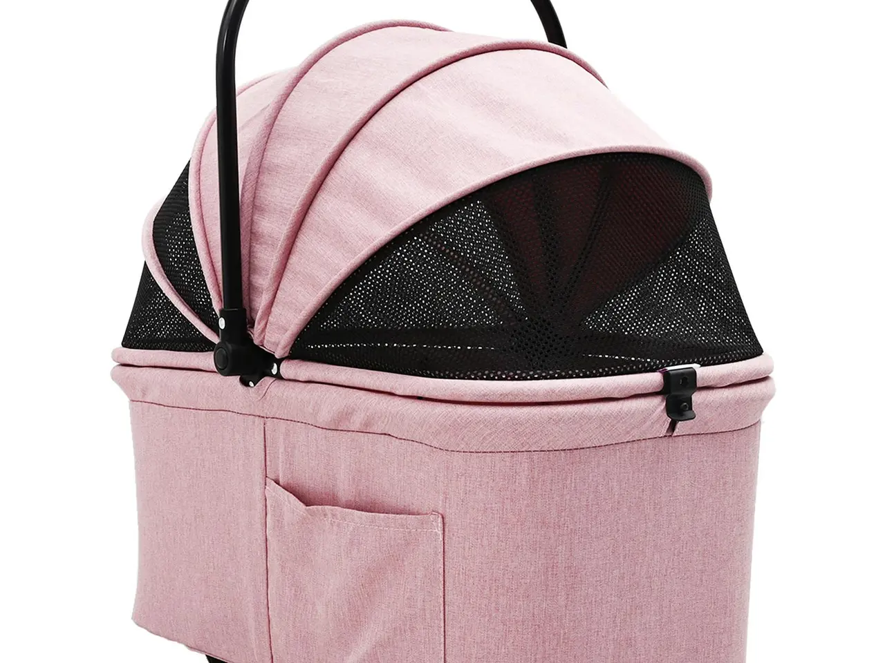 Billede 4 - Sammenklappelig kæledyrsvogn - lyserød, polyester 78 × 54 × 101 cm