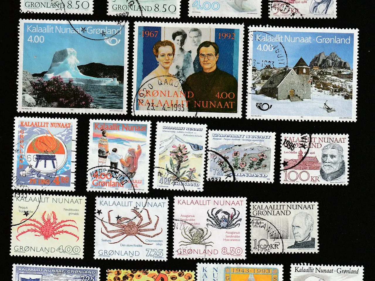 Billede 1 - Grønland år 1991 - 1993 stemplet afa 601