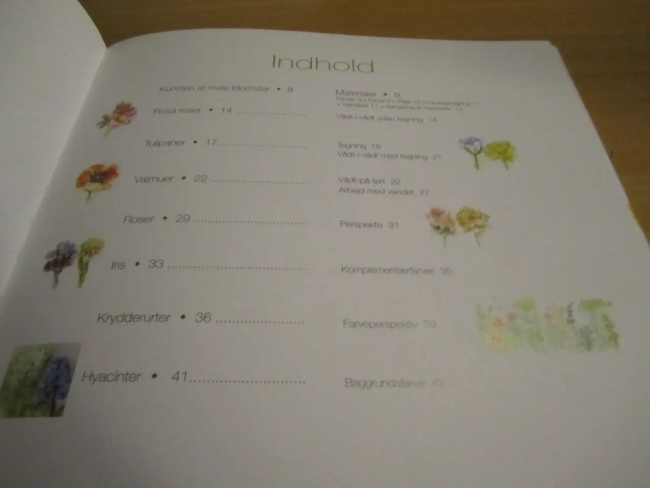 Billede 4 - BLOMSTER I AKVAREL. BYD.
