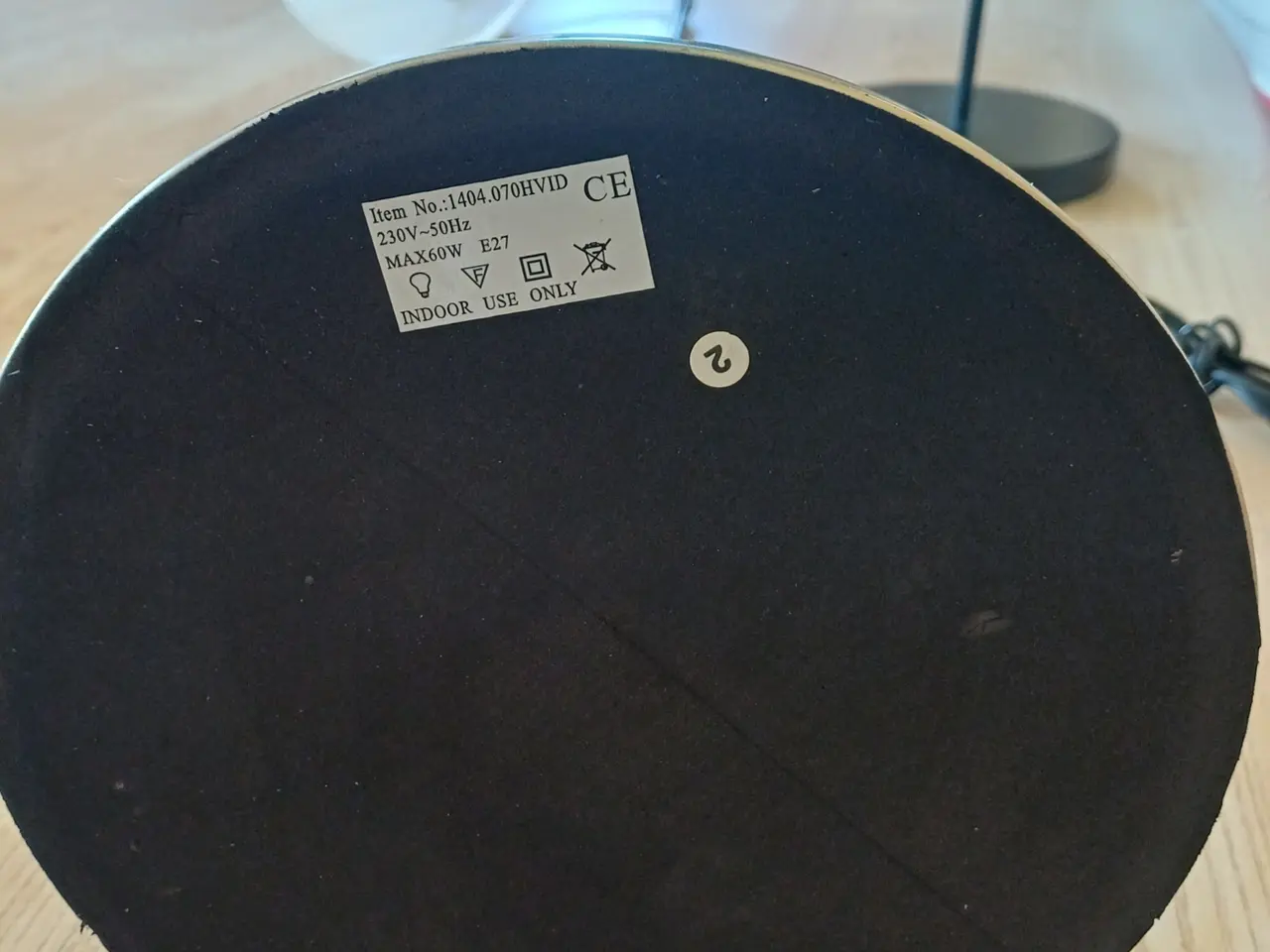 Billede 5 - Gulvlampe med hvid skærm og kromstativ E27