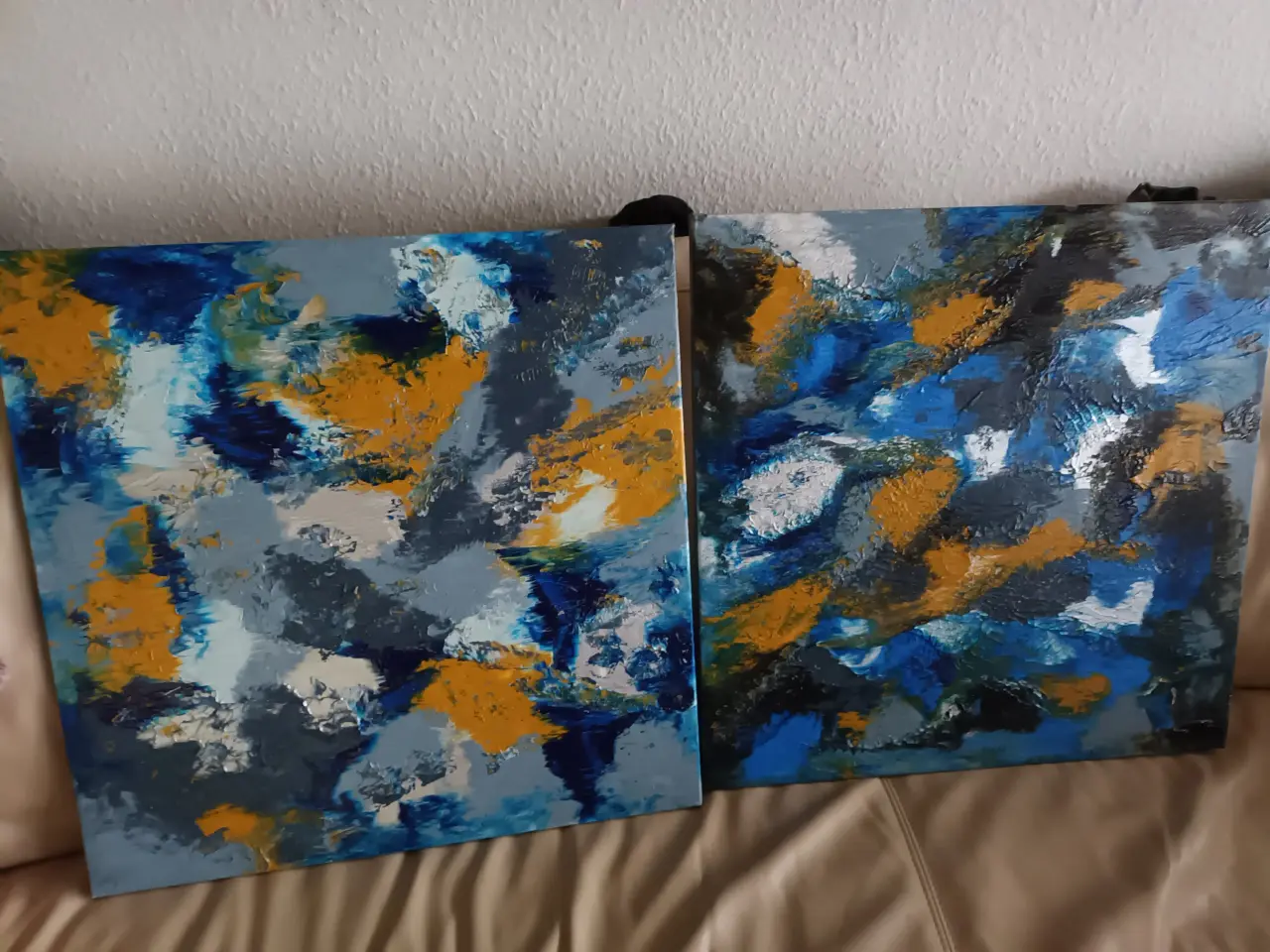 Billede 2 - 2 FLOTTE OLIE Malerier 50x50 cm