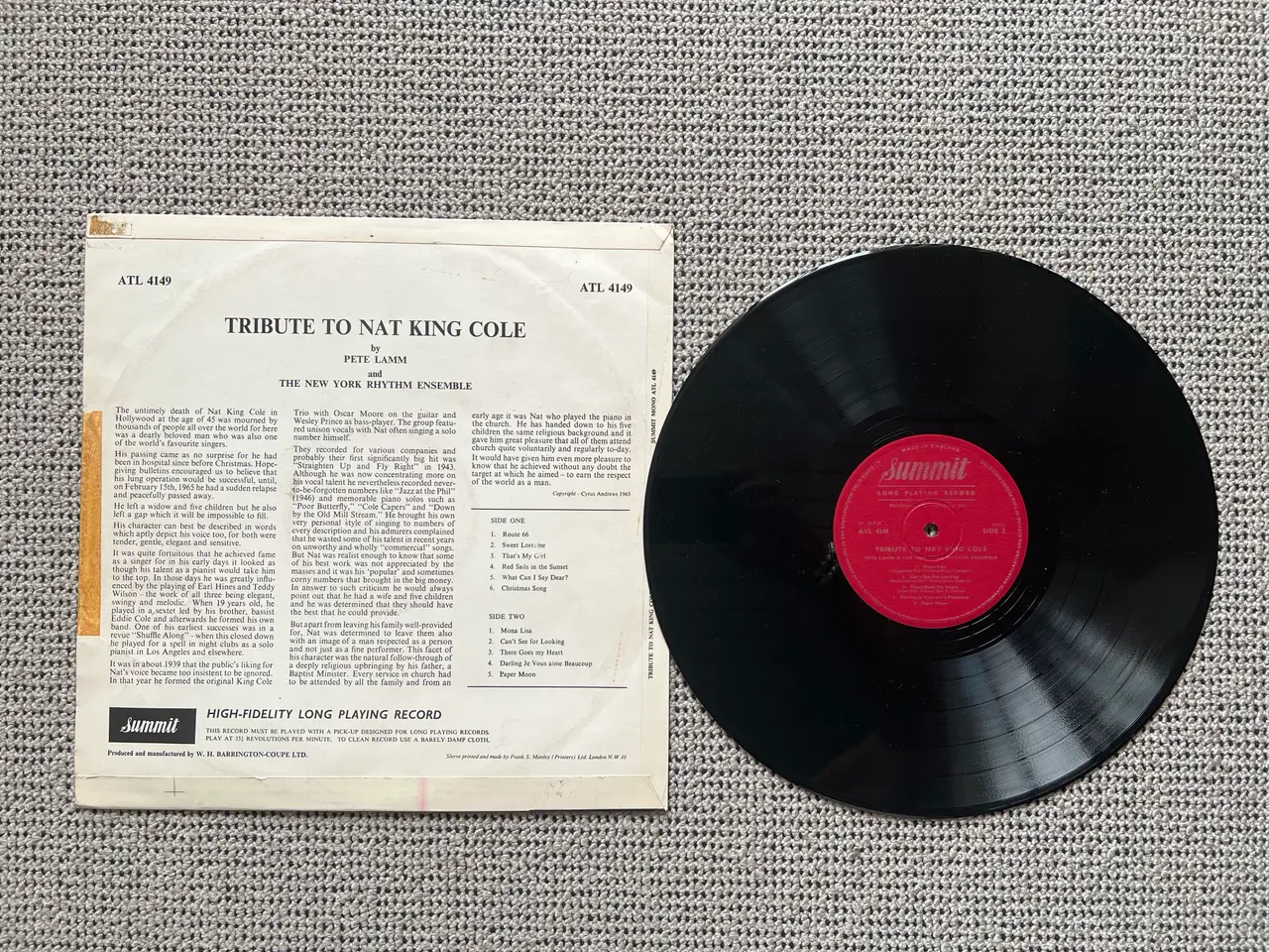 Billede 2 - LP/Nat King Cole