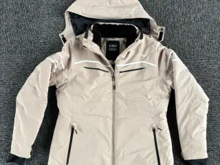 Skisæt dame beige/sort