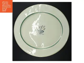 Hjertegræs stel Ovalt porcelænsfad med blomstermønster fra Royal Copenhagen (str. 40x30 cm)
