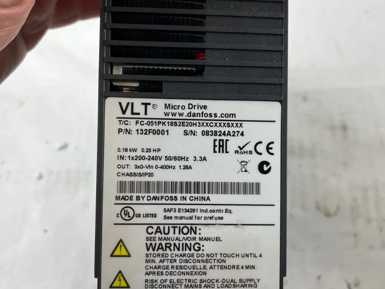 Billede 12 - Danfoss VLT Micro Drive FC-051PK18S2E20H3 VFD