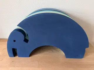 Stor blå bObles elefant - str. L
