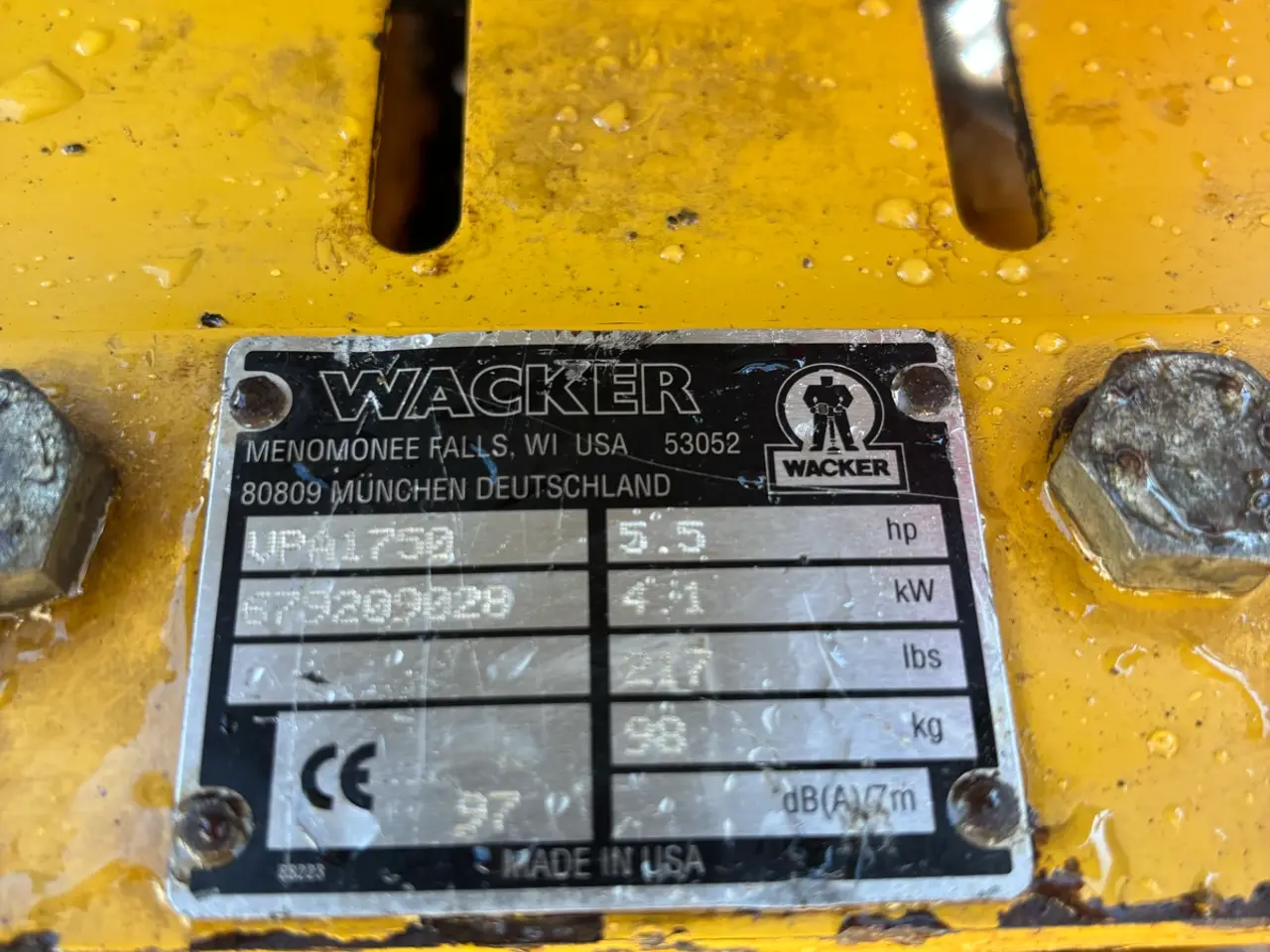 Billede 2 - Wacker pladevibrator 98 kg