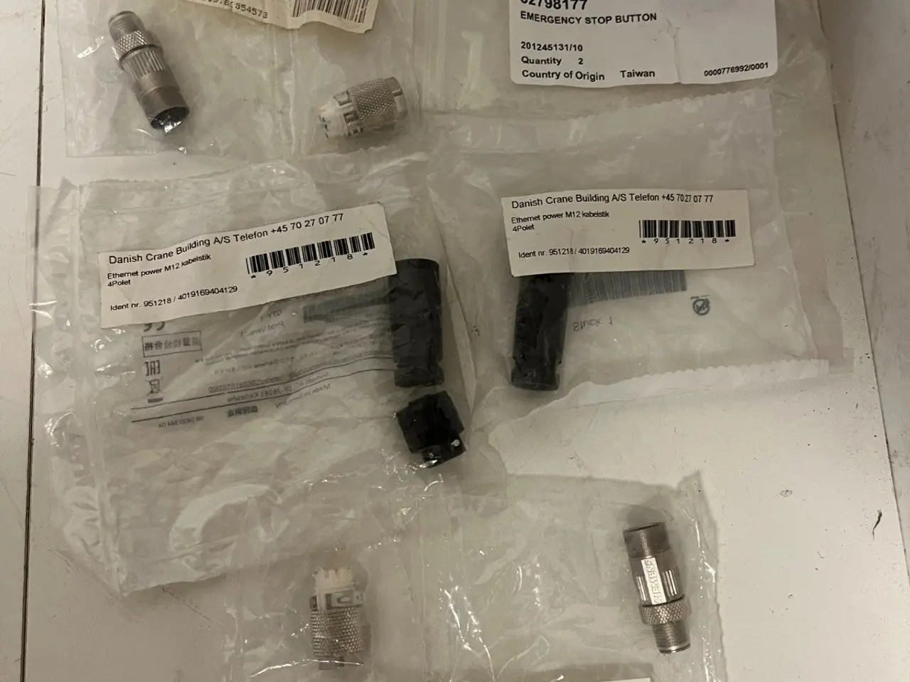 Billede 2 - blandet M12 stik parti Siemens Konecranes Ethernet