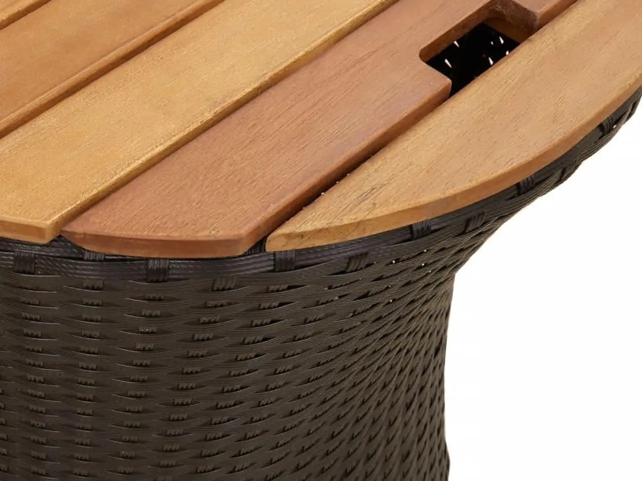 Billede 8 - Haveborde 2 stk. med træplade polyrattan sort