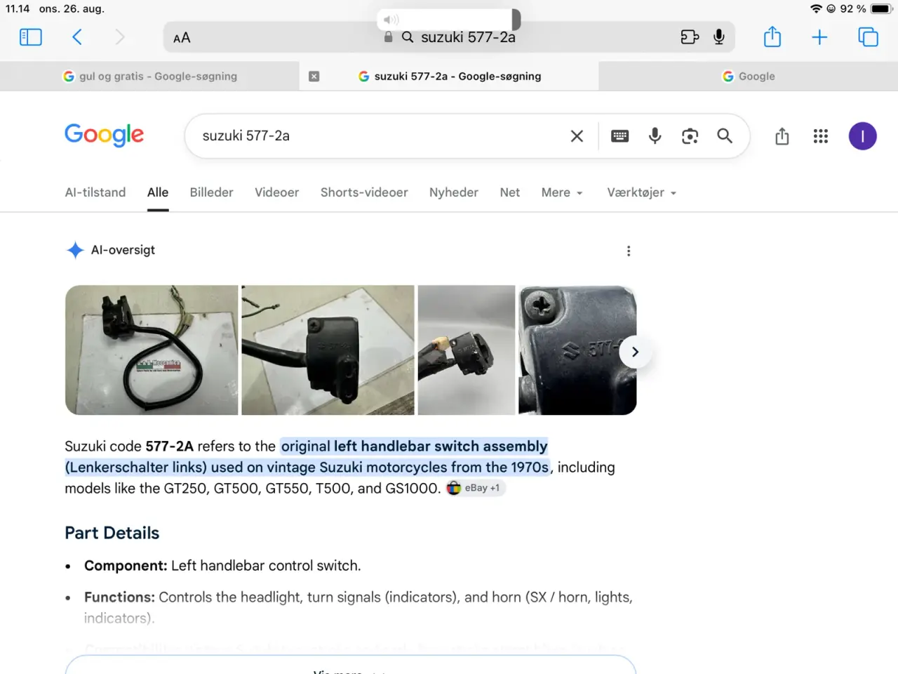 Billede 3 - Suzuki lyskontakt, passer på de typer på billede 3