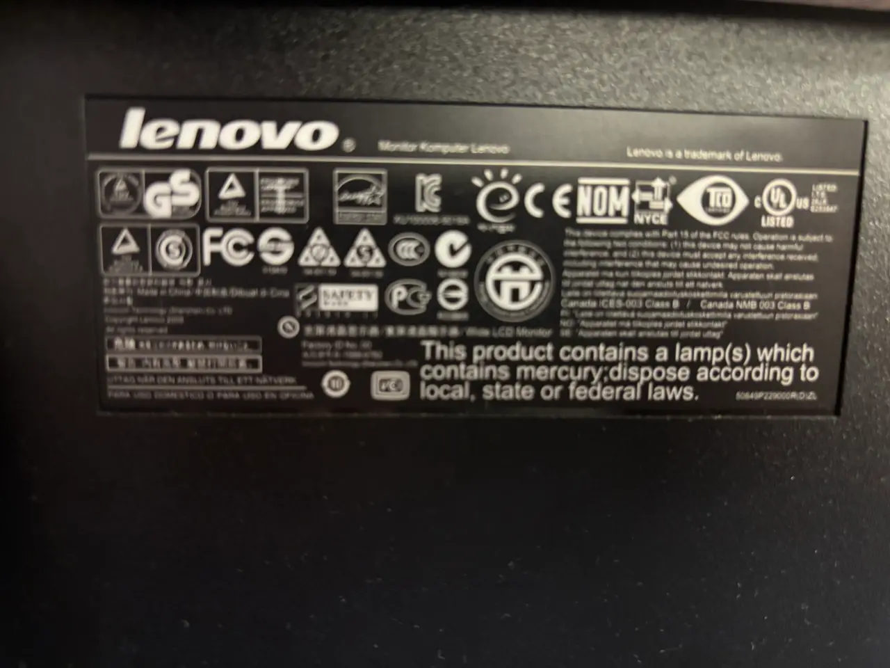 Billede 4 - Computerskærm LENOVO