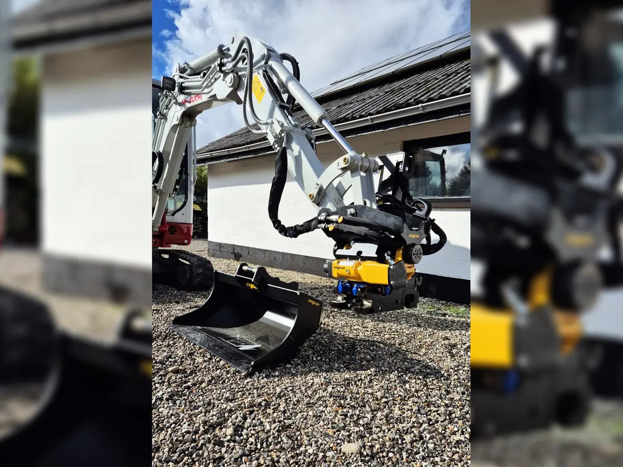 Billede 8 - Takeuchi TB225 / Fabriksny - 2025 / Engcon rotortilt og skovlpakke