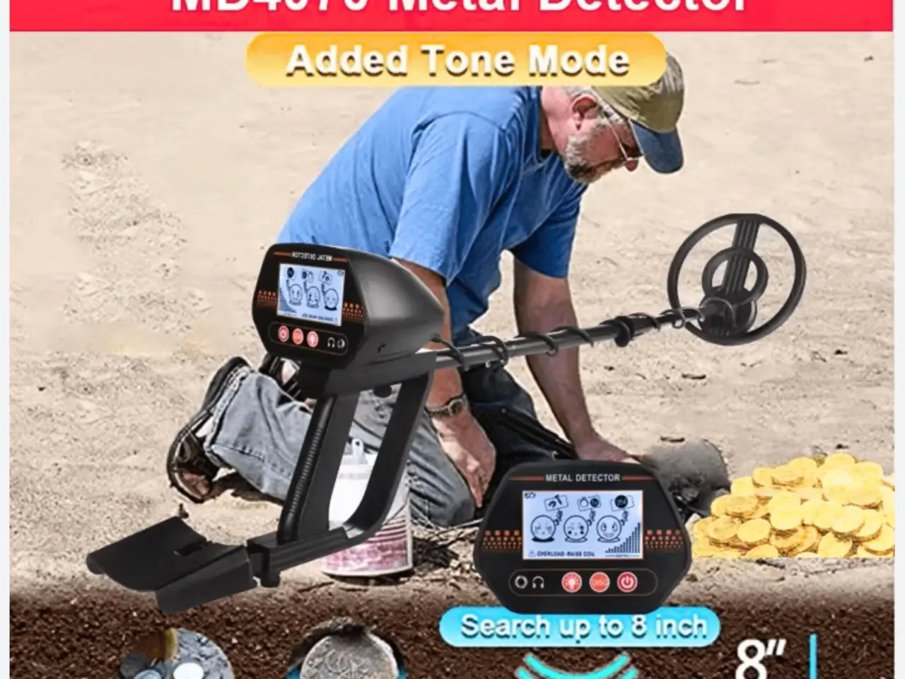 Billede 3 - Md830 metaldetektor med LCD-display