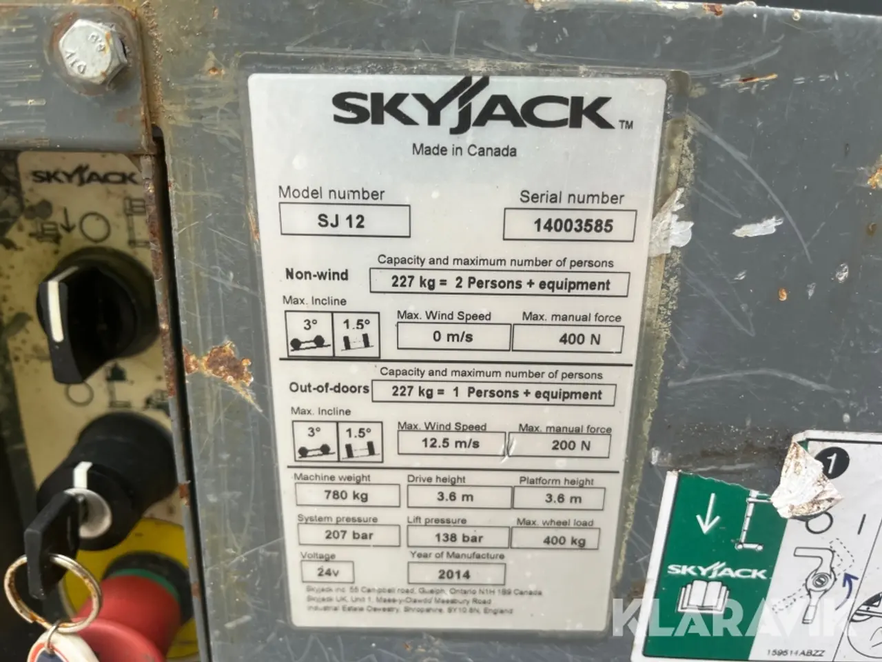 Billede 9 - Søjlelift Skyjack SJ12 5.6meter