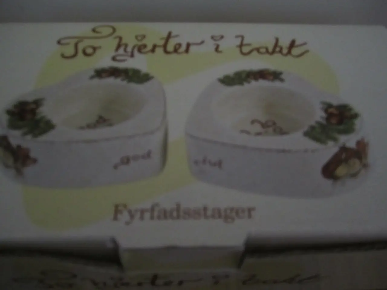 Billede 3 - TO HJERTER I TAKT. 2 Stk. LYSESTAGER.