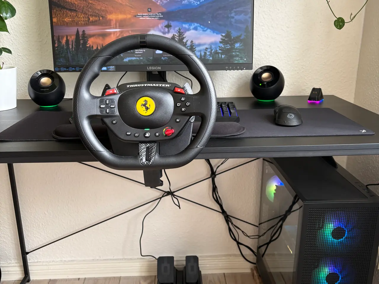 Billede 1 - Gaming PC med rat, pedaler