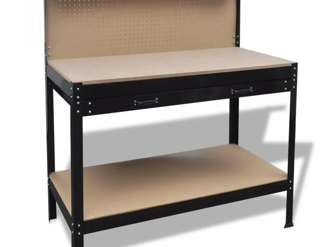 Billede 4 - Arbejdsbænk med stiftplade og skuffe - stål og MDF, 115 × 55 × 140 cm