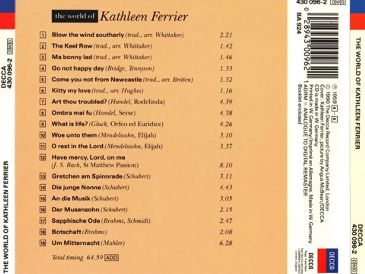 Billede 2 - Kathleen Ferrier – The World Of Kathleen… – CD