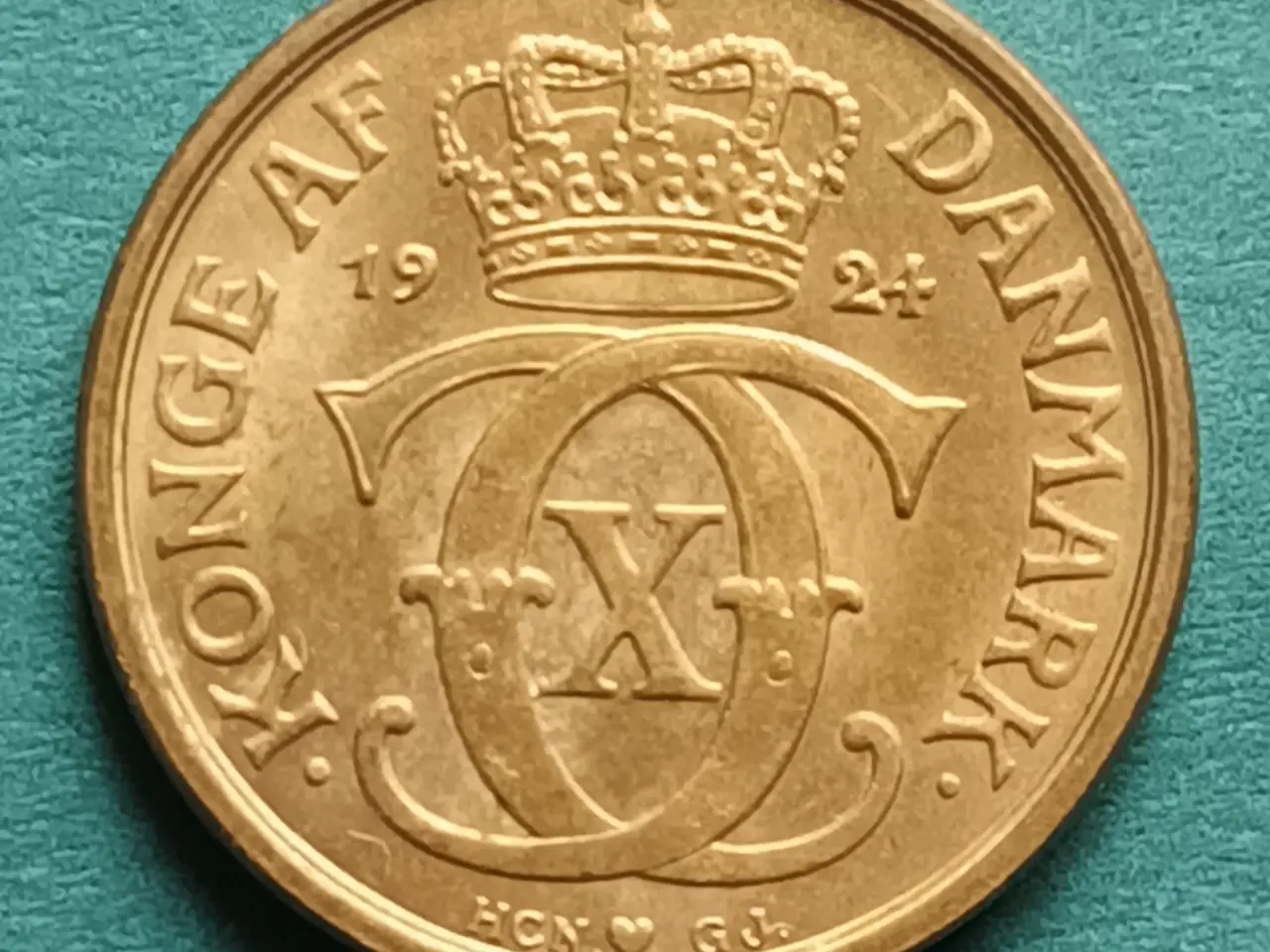Billede 1 - ½ Kr 1924 i flot kvalitet.