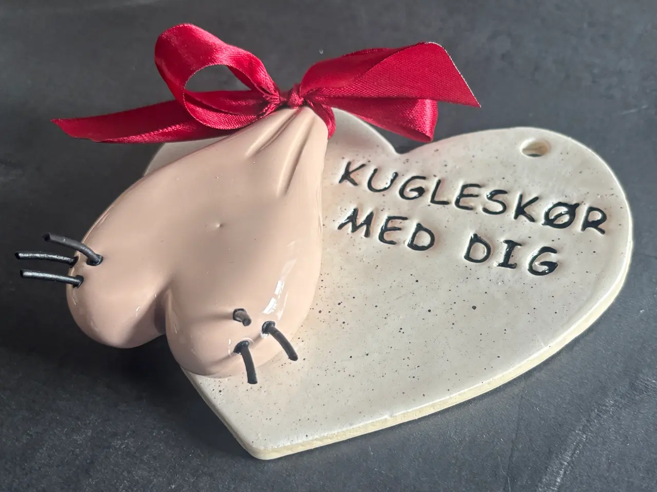 Billede 4 - Kugleskør med dig eller nuts about you hjerte 