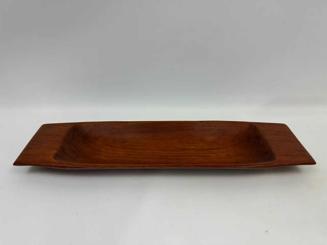 Billede 1 - Retro aflangt teak fad