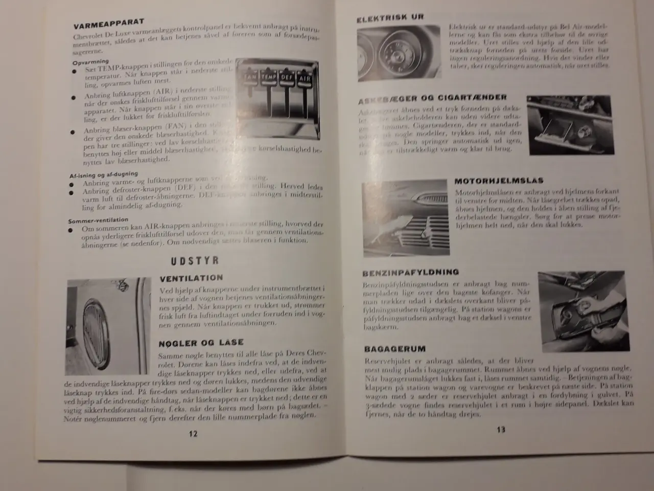 Billede 2 - Ægte Dansk Chevrolet 1959 Original Instruktionsbog