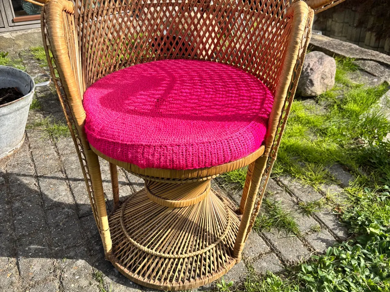 Billede 3 - Ikonisk påfuglestol i naturrattan