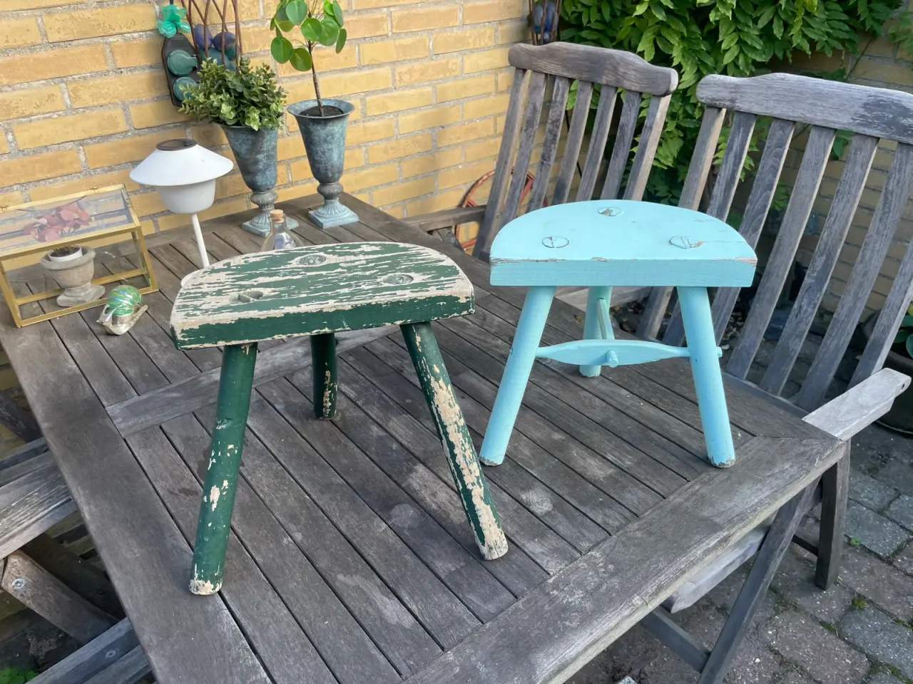 Billede 1 - Gammel malke taburet