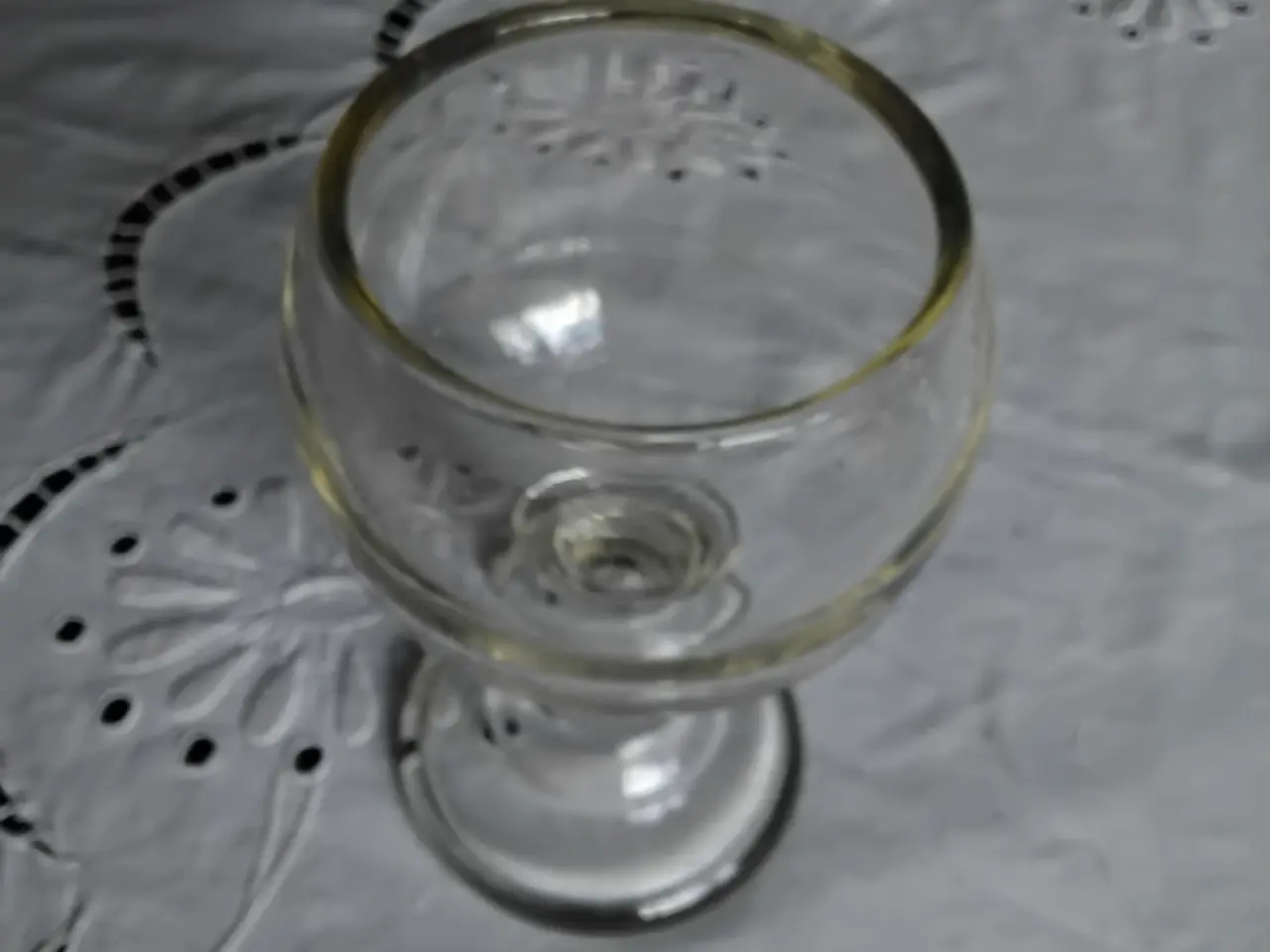 Billede 2 - Stor retro glasopsats / kæmpe kroglas ca 19 cm høj