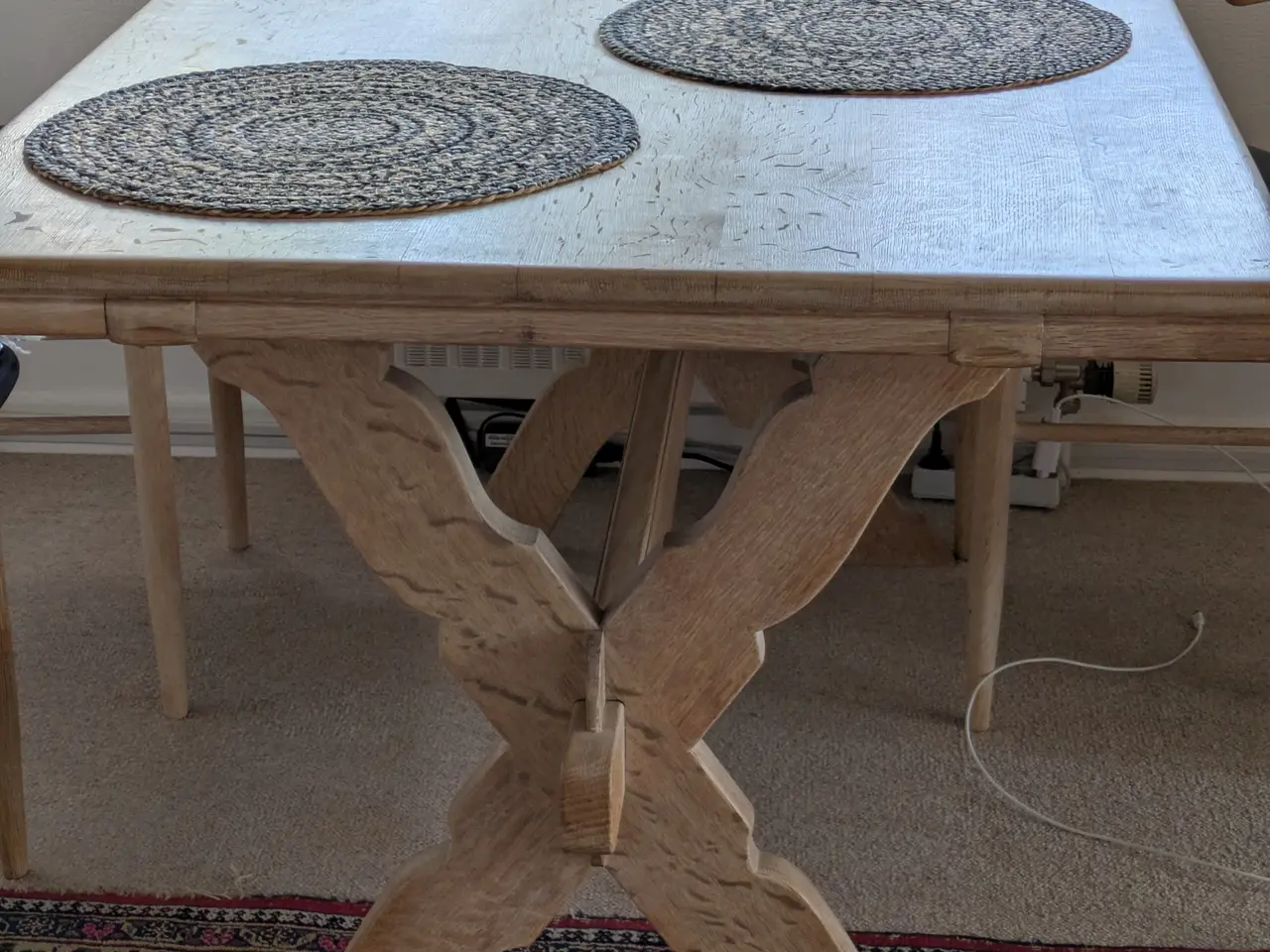 Billede 1 - Tillægsplader søges mål br. 85 cm massiv eg