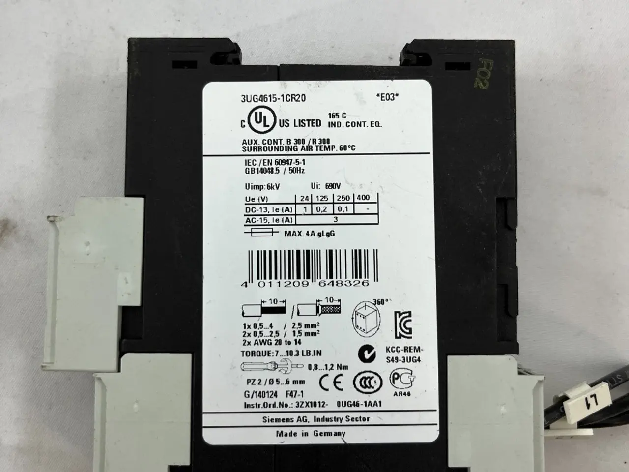 Billede 8 - Siemens SIRIUS 3UG4615-1CR20 Phase Monitoring relæ