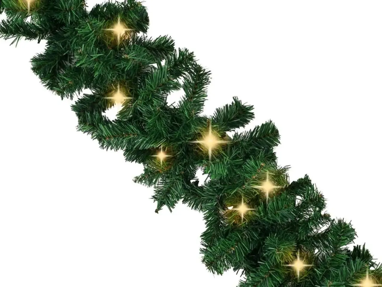 Billede 5 - Juleguirlande med LED-lys 5 m - varm hvid, til inde/ude