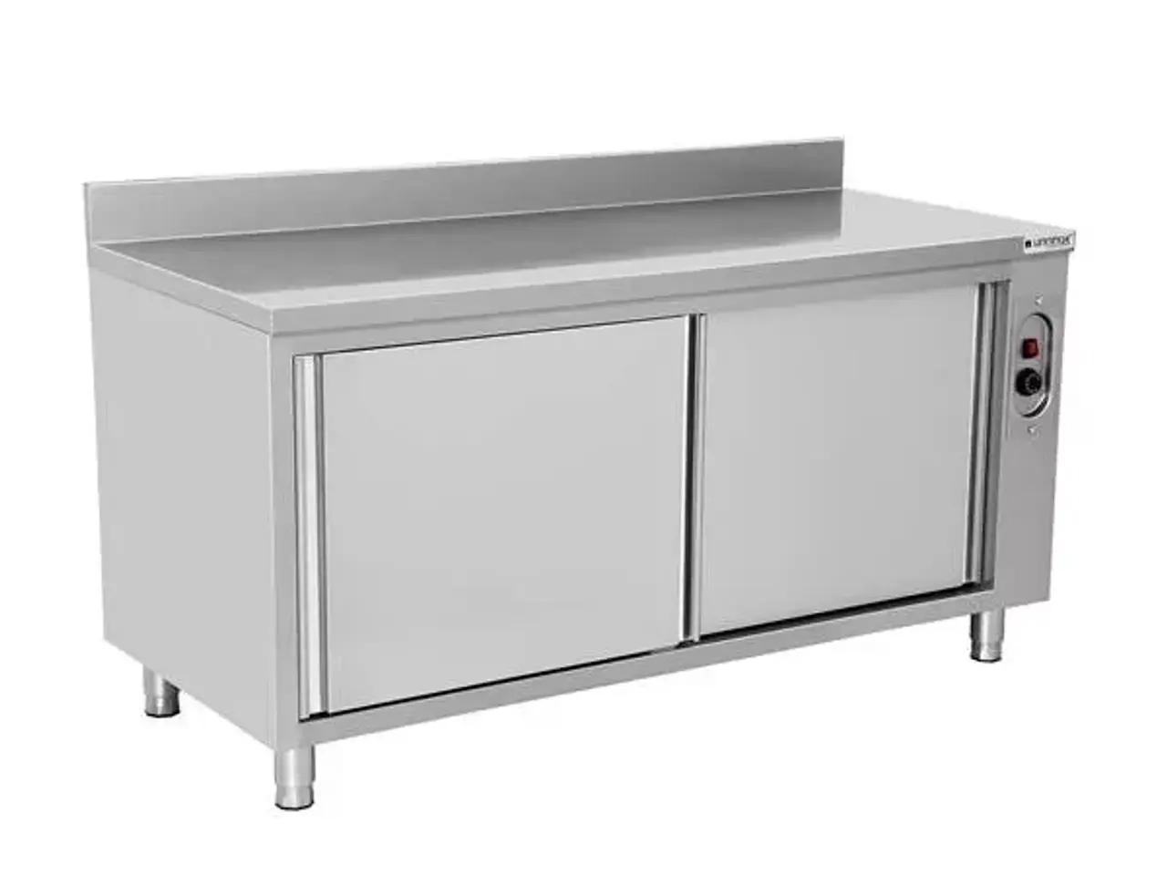 Billede 1 - Varmeskab i rustfri stål med kant – 1500x700x850mm